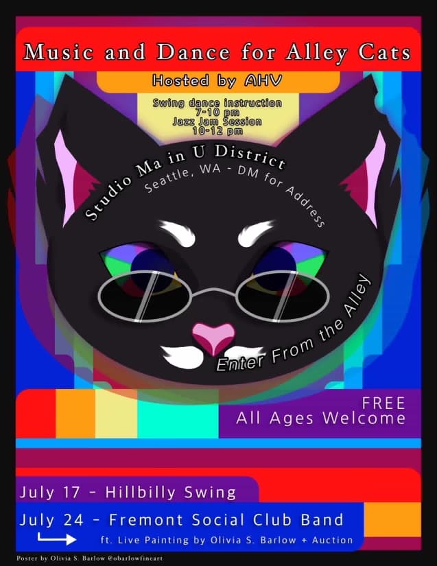 Music & Dance for Alley Cats w/ Cole Cribbs — Hillbilly Swing poster